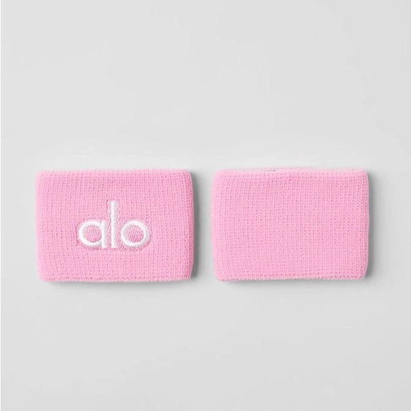 ALO YOGA | ✨NEW✨ Glow Wristband (2-Pack) in Sweet Pink/White - Picture 4 of 6